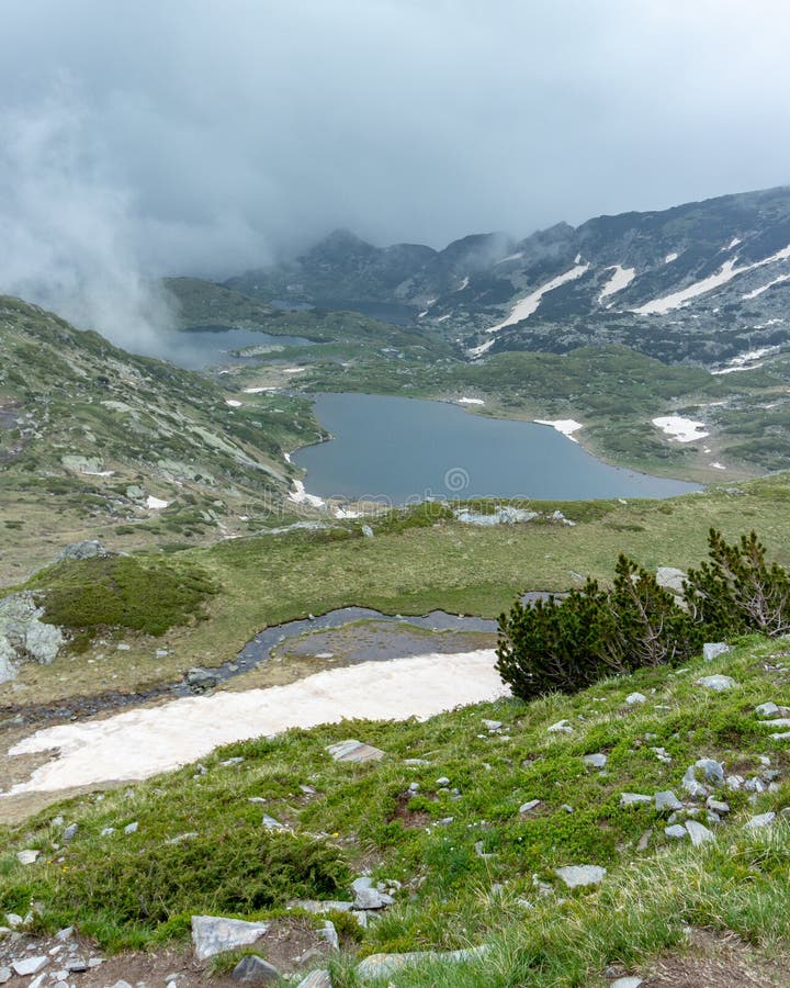 View of two of the Seven Rila Lakes in Bulgaria stock photo View of two of the Seven Rila Lakes in Bulgaria stock photo
