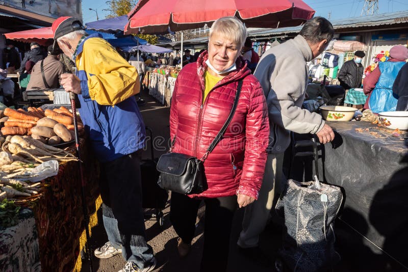 View of a Typical Food Market in Ukraine Editorial Photo - Image of