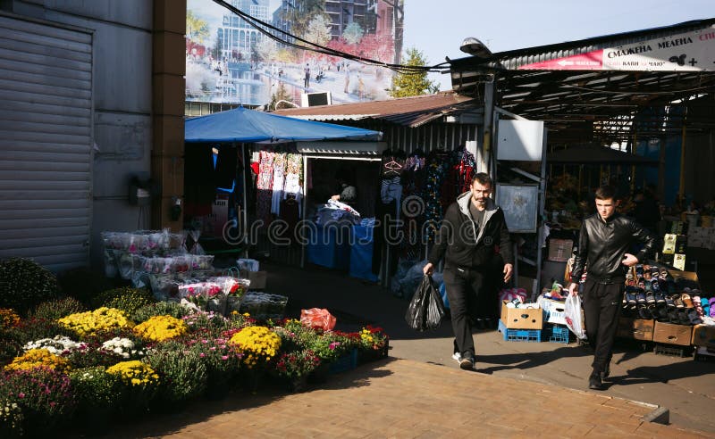 View of a Typical Food Market in Ukraine Editorial Photo - Image of