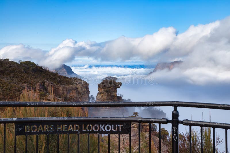 Boars Head Lookout stock image. Image of lookout, mist 256088461