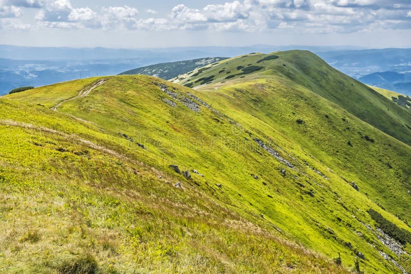 Pohled z vrcholu Velka Chochula, Nízké Tatry, Slovensko