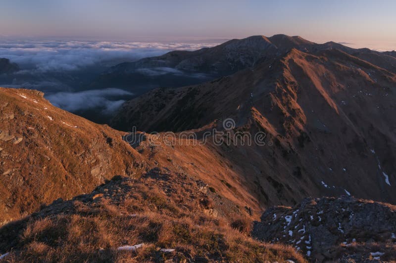 Pohled z Velké Kamenisté na Západní Tatry