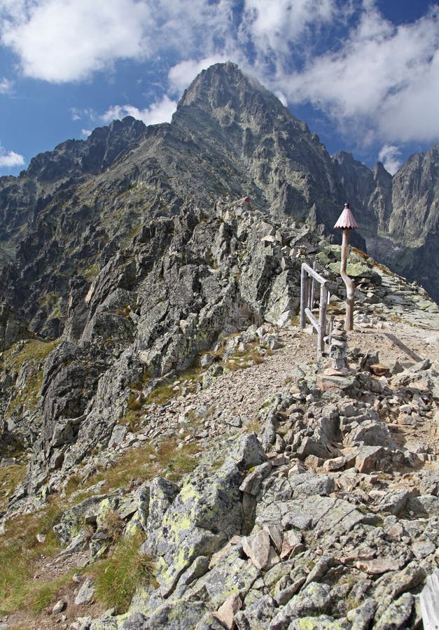 View from Velka Lomnicka veza - peak in High Tatras, Slovakia