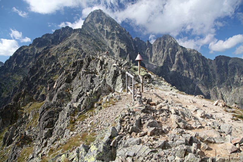 View from Velka Lomnicka veza - peak in High Tatras, Slovakia