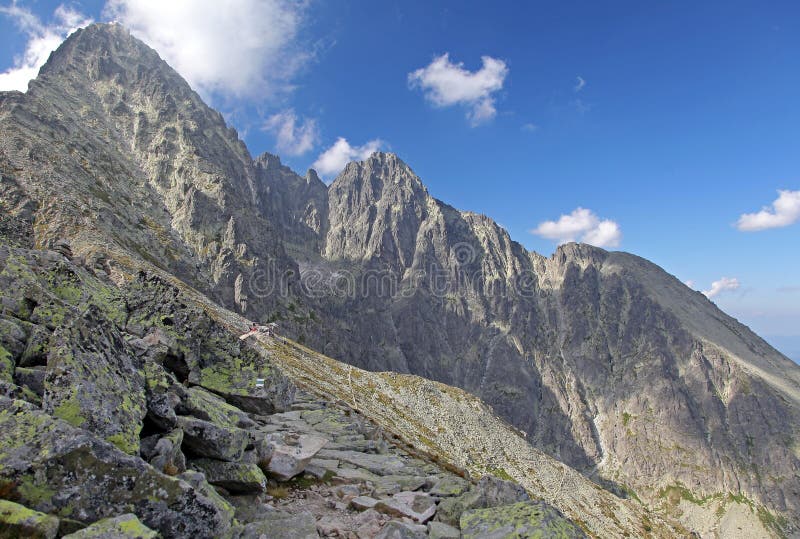 View from Velka Lomnicka veza - peak in High Tatras, Slovakia