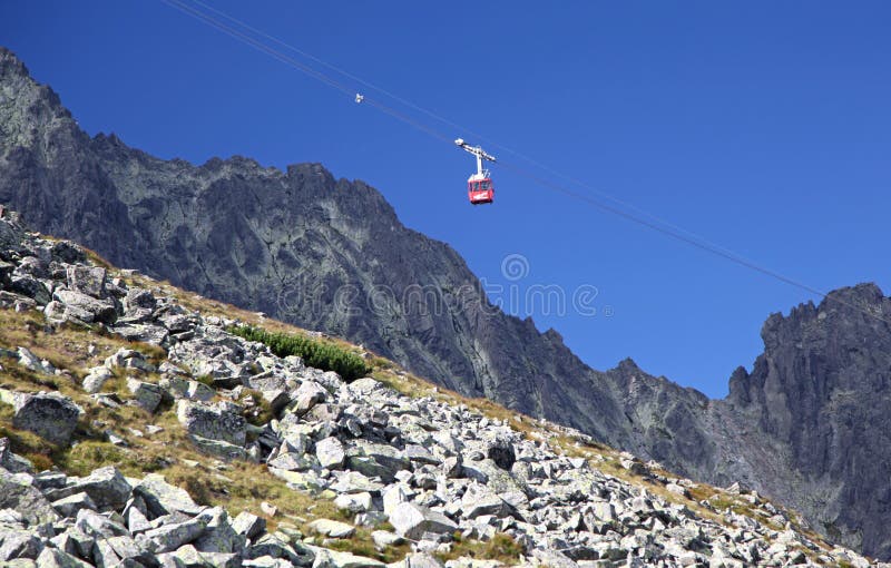 View from Velka Lomnicka veza - peak in High Tatras, Slovakia