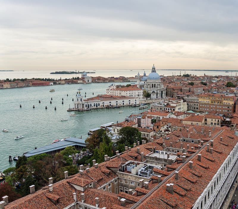 View of Venice with a Bird Seye View Stock Photo Image of gondola