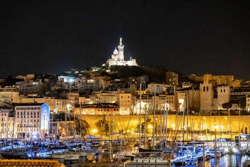 Marseille vieux port by night