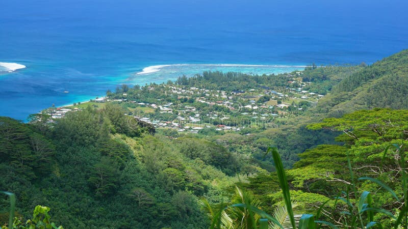 View village of Fare Huahine Nui French Polynesia