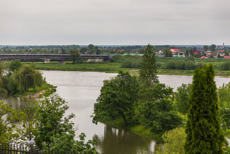 View of the Vistula River, Sandomierz, Poland.