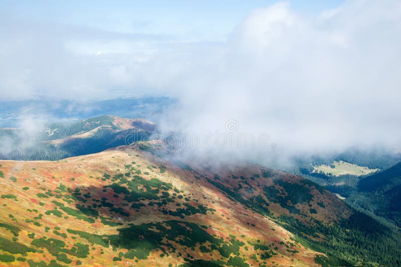 View from Volovec at Tatra mountains