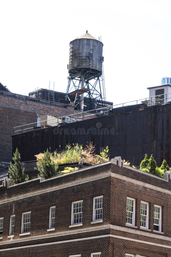 Water tanks in the city stock image. Image of industry 191240477
