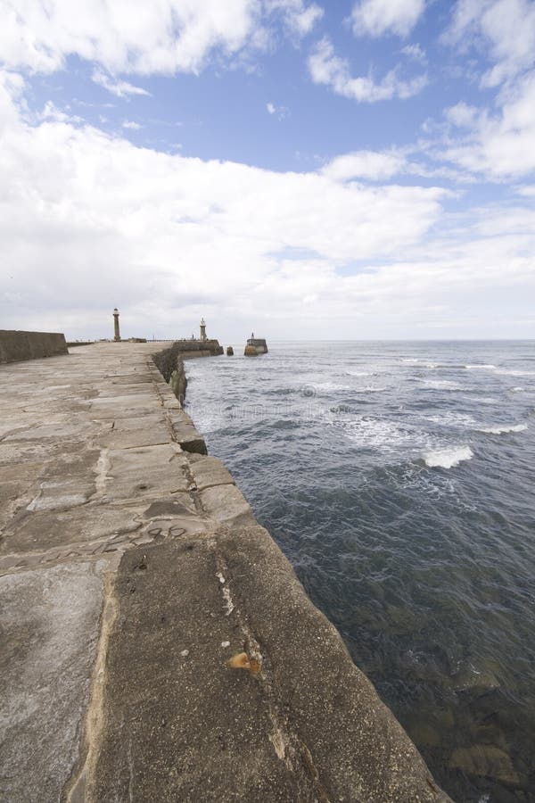 View from Whitby harbour sea wall