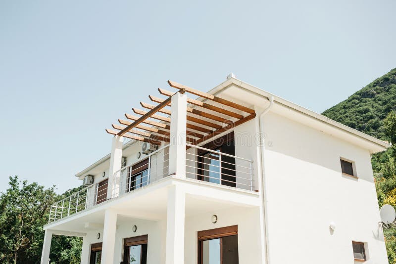 View of the white mansion. royalty free stock images