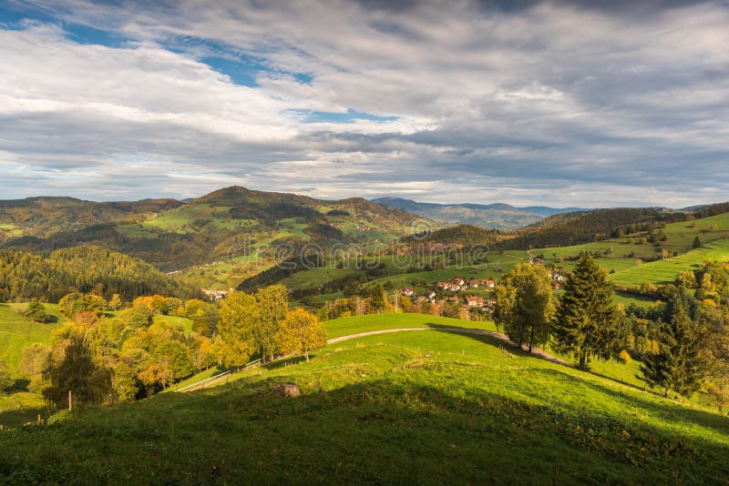 View into the Wiesental in the Black Forest Stock Image - Image of ...