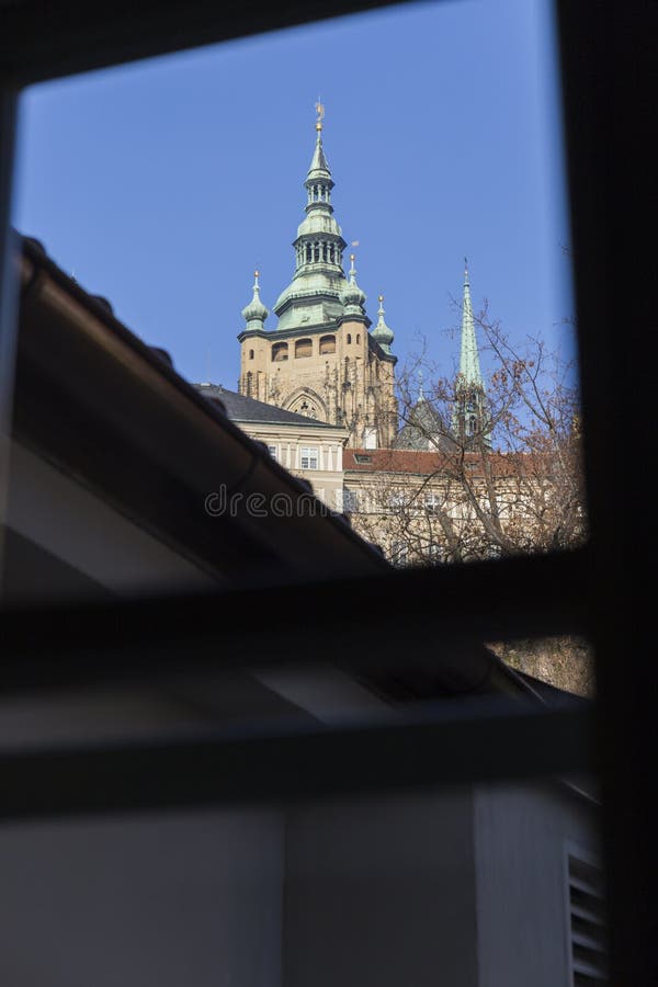 Ancient architecture of Prague city