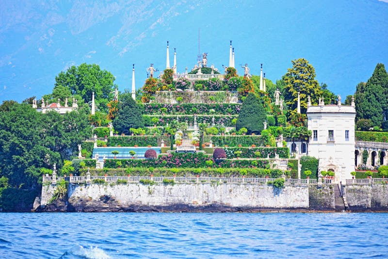 Isola Bella Maggiore Lake beautiful view Italy royalty free stock image Isola Bella Maggiore Lake beautiful view Italy royalty free stock image