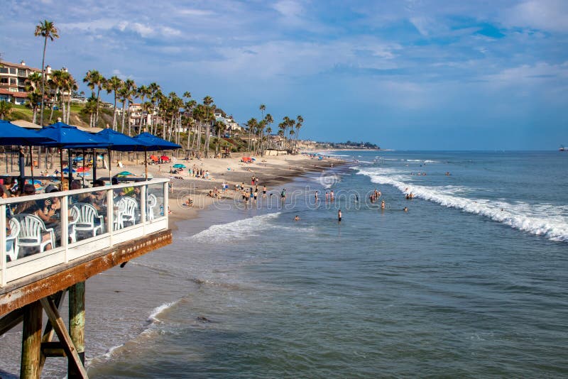 A View from the San Clemente Pier Stock Image - Image of pier, shore ...