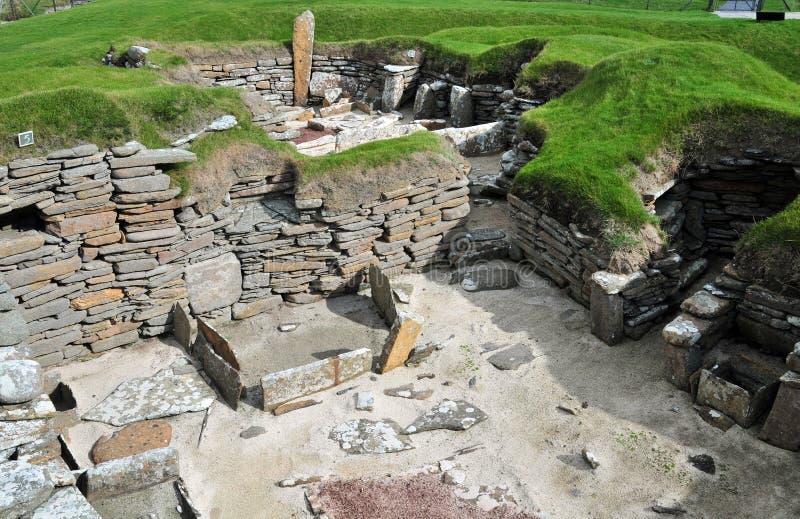 View of the Workshop, in a Prehistoric Village. Skara Brae, Near ...