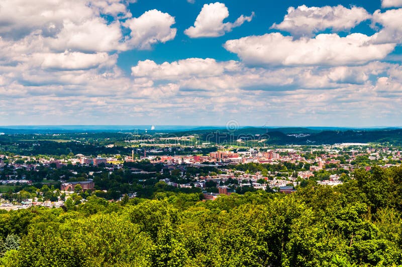 View from Top of the World at Night, in York, Pennsylvania. Stock Image ...