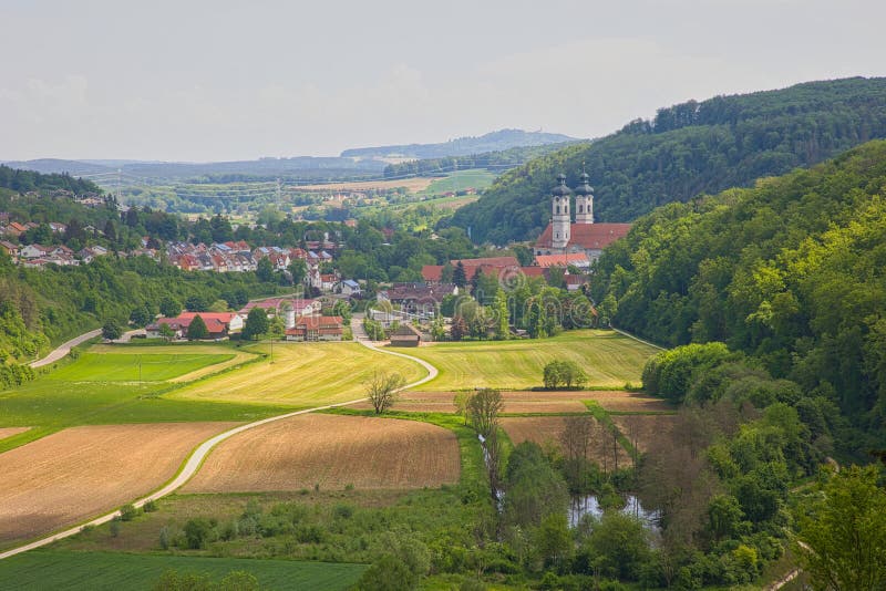 View on Zwiefalten, a municipality in the district of Reutlingen in Baden-Württemberg, Germany stock photos View on Zwiefalten, a municipality in the district of Reutlingen in Baden-Württemberg, Germany stock photos