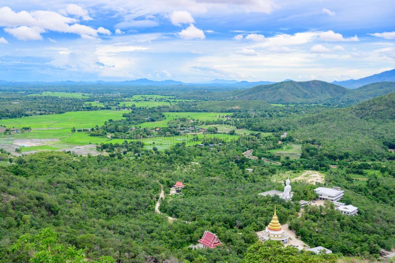 Viewpoint of Wat Phra Phutthabat Doi Lon, the temple on mountain