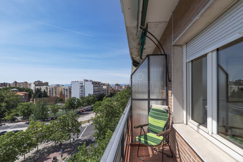 Views of the city from a small terrace royalty free stock image