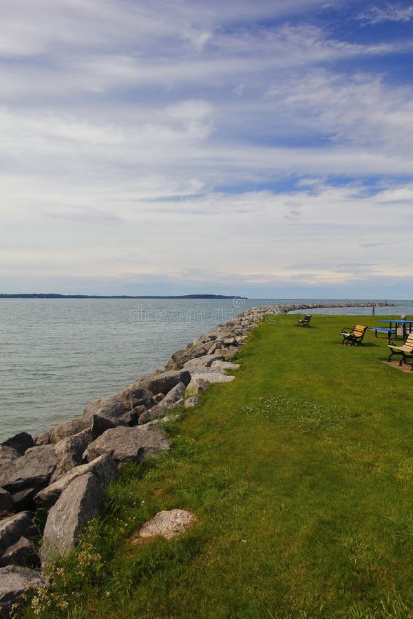 Views at Elk Rapids, Michigan in Summer Stock Photo Image of michigan