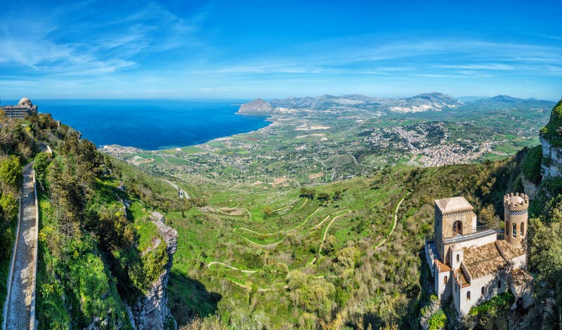 Views from Erice in Sicily, Italy