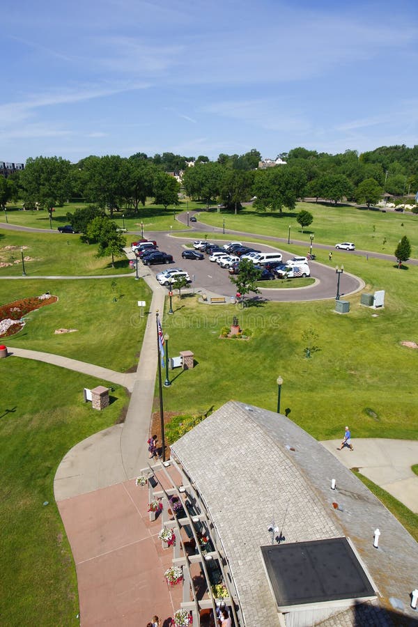 Falls Park, Sioux Falls, South Dakota Editorial Stock Photo Image of