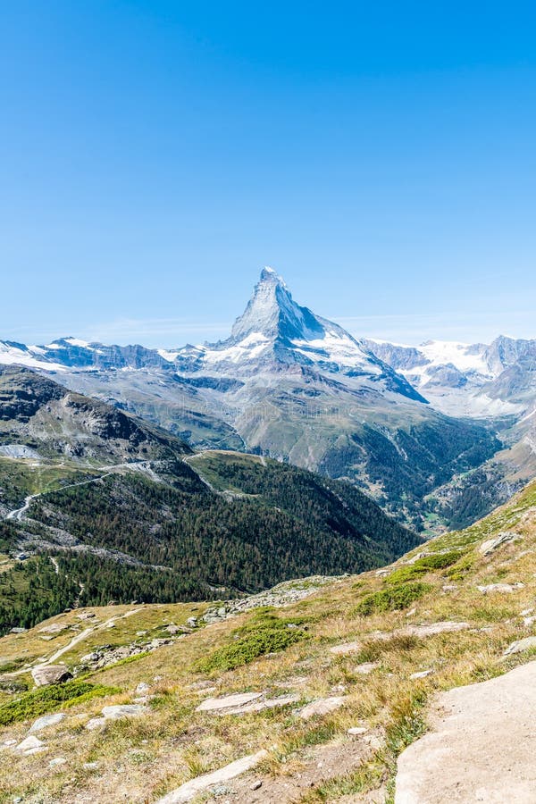 Views of the Matterhorn Peak in Zermatt, Switzerland Stock Image ...