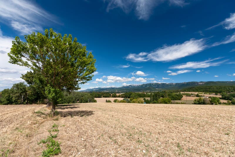 Beautiful Summery Views Over the Hilly Landscape of the Drome in Stock ...