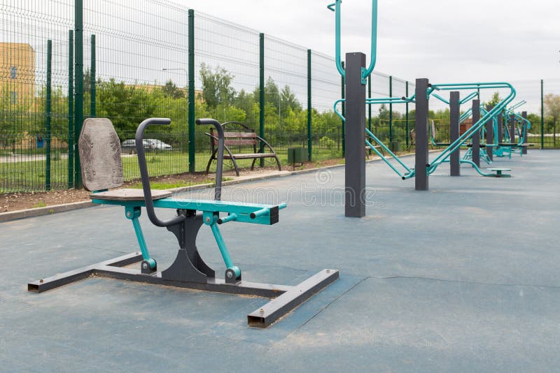 Views of the sports ground for street workout