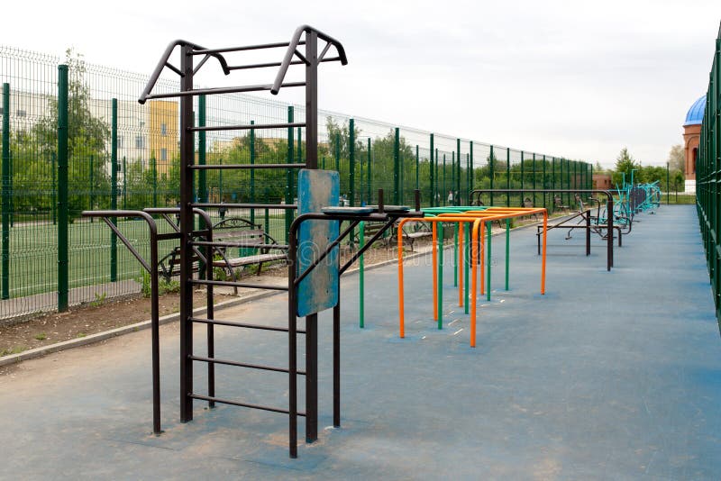 Views of the sports ground for street workout