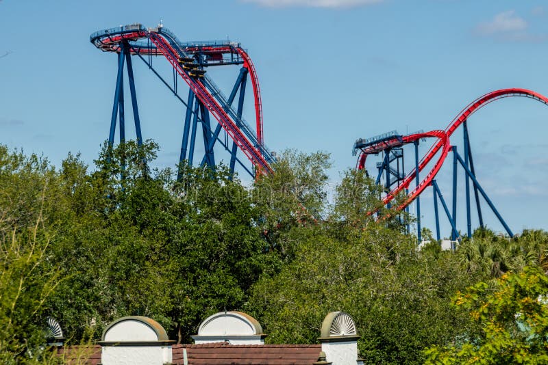 Views while walking around Busch Gardens, Tampa, Florida, United States. Views while walking around Busch Gardens on a sunny day, Tampa, Florida, United States