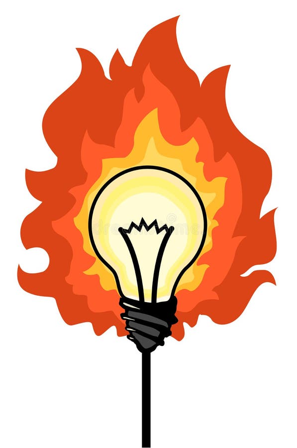 Vignetta antincendio a lampadina royalty illustrazione gratis