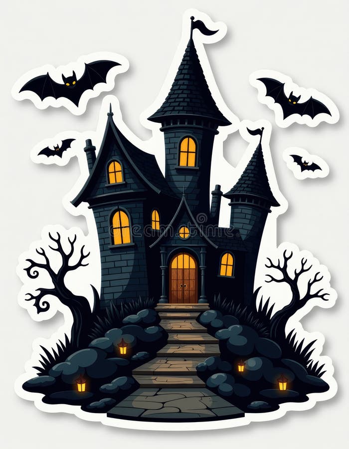 Vignetta di casa rinchiusa illustrazione di stock