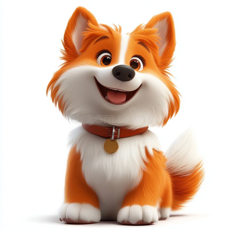 Vignetta Felice Mascotte Di Sheepdog Islandese Con Espressione Felice illustrazione di stock
