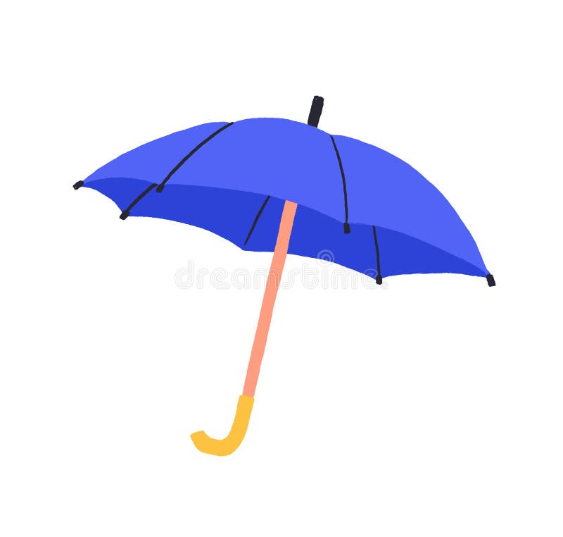 Vignetta illustrazione grafica vettoriale colorata. accessorio viola con maniglia di protezione dalla pioggia isolata royalty illustrazione gratis