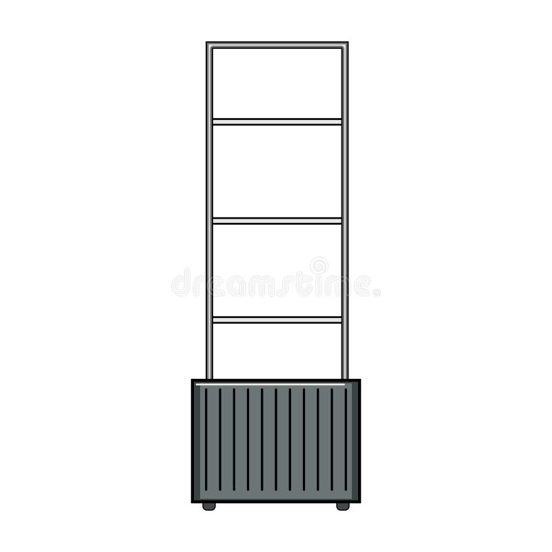 Vignetta vettoriale verticale per giardino urbano interno illustrazione di stock