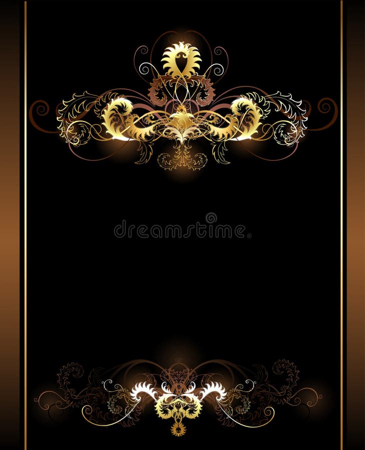 Vignettes d'or illustration stock Vignettes d'or illustration stock