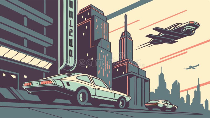 Viitorul urban al orașului Futurist Skyline, peisaj urban avansat și design modern al vectorului metropolei Generative AI vector illustration