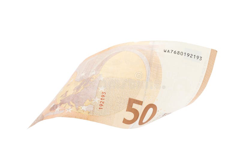 Vijftig die Euro op witte achtergrond wordt geïsoleerd stock foto's Vijftig die Euro op witte achtergrond wordt geïsoleerd stock foto's