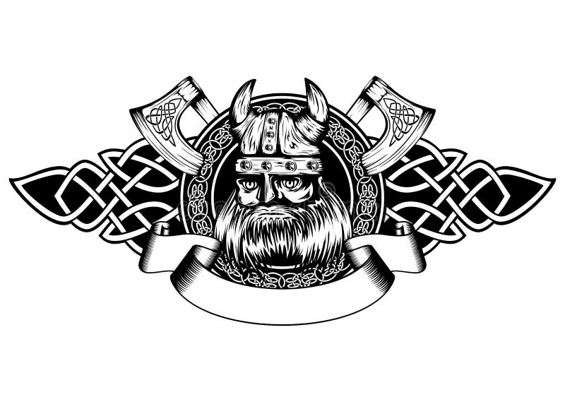 Viking dans le cadre illustration stock Viking dans le cadre illustration stock