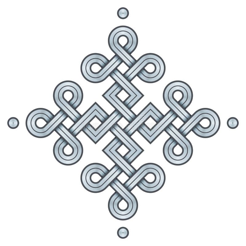 Viking Decorative Knot - Engraved Silver - Squares Ring Edges Dot ...