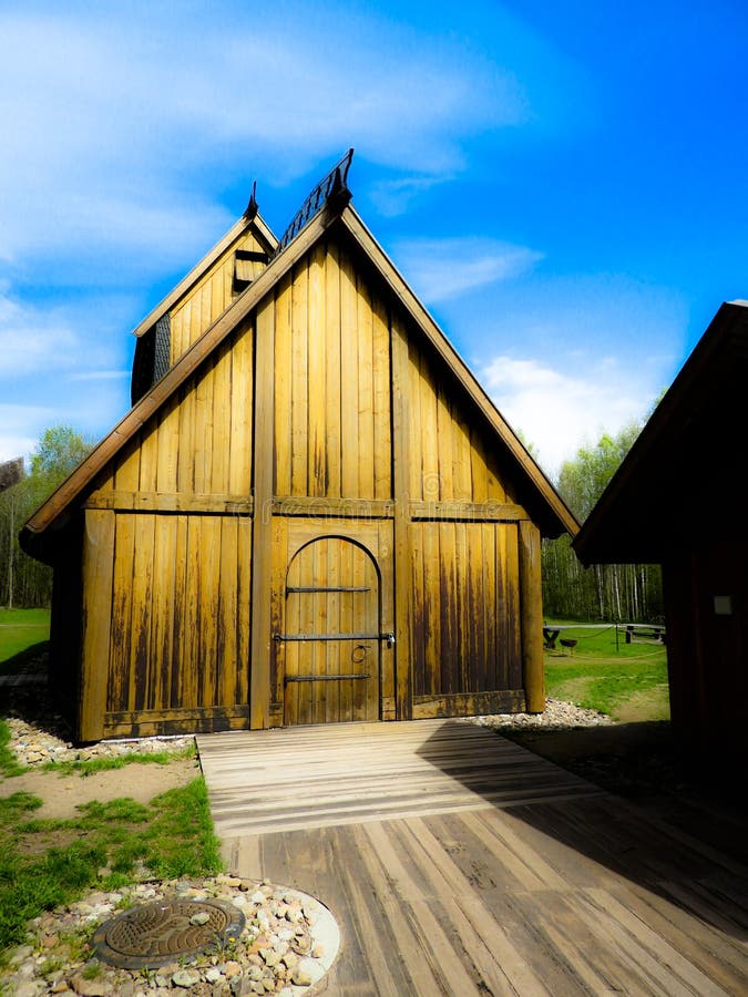 Viking hall stock photo. Image of hall, norway, happenings 93291772