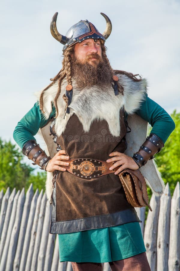 Viking in his territory stock photo. Image of costume 57114712
