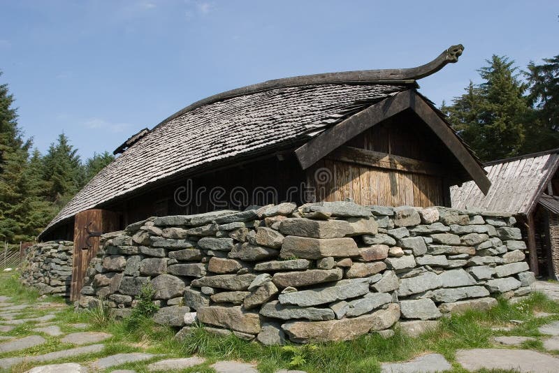 Viking long house stock image. Image of long, architecture 989771