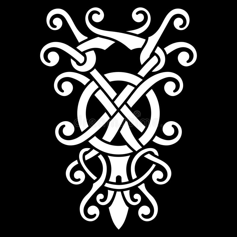 Viking Scandinavian Design. Cetic, Sandinavian Knot-work Illustration ...