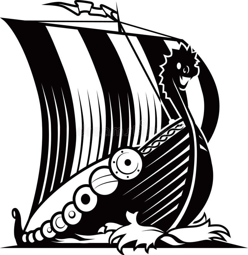 Viking ship 1 stock illustration. Illustration of rowing - 8119689